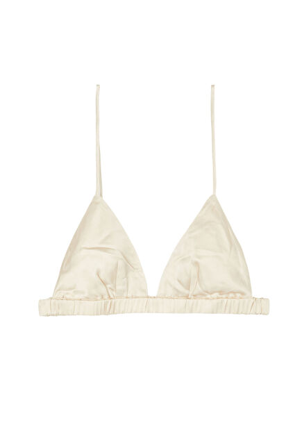 Nina Champagne Satin Bra