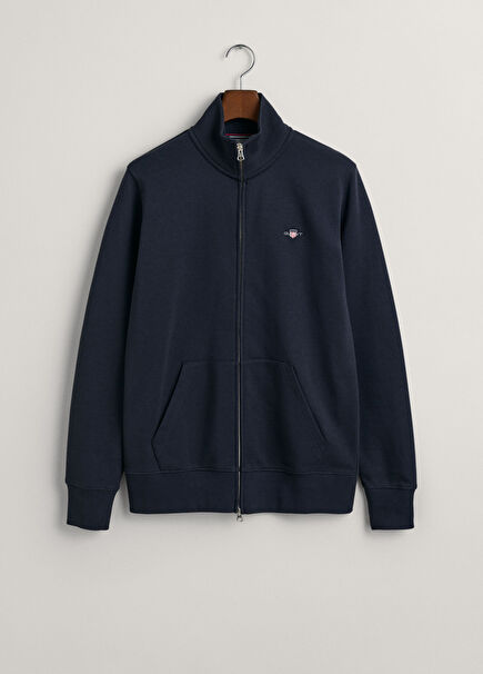 Lacivert Fermuarlı Regular Fit Erkek Sweatshirt