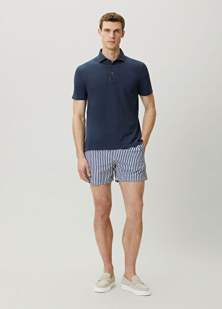 Madeira Navy Blue White Striped Swimsuit