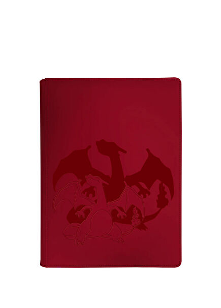 Elite Series Pokemon Charizard Fermuarlı 9 Cepli 360 Kart Kapasiteli Pro Binder