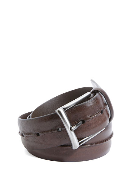 Koyu Kahverengi Erkek Deri Kemer
