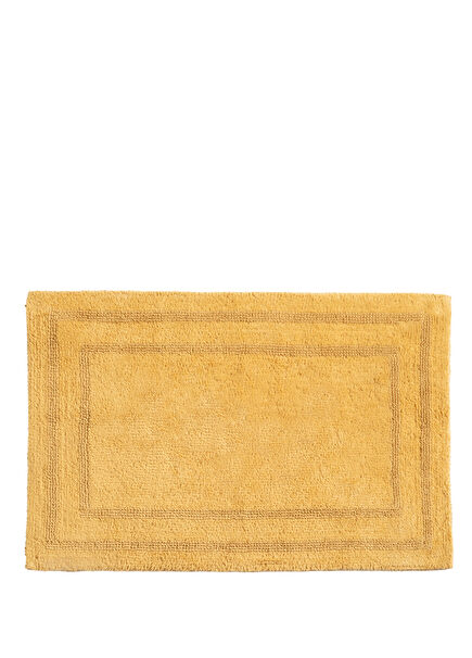 Solid Sarı %100 Pamuk Çift Taraflı Banyo Paspası