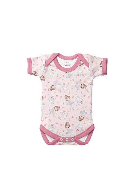 Dream Pembe Çıtçıtlı Kısa Kollu Kız Bebek Body