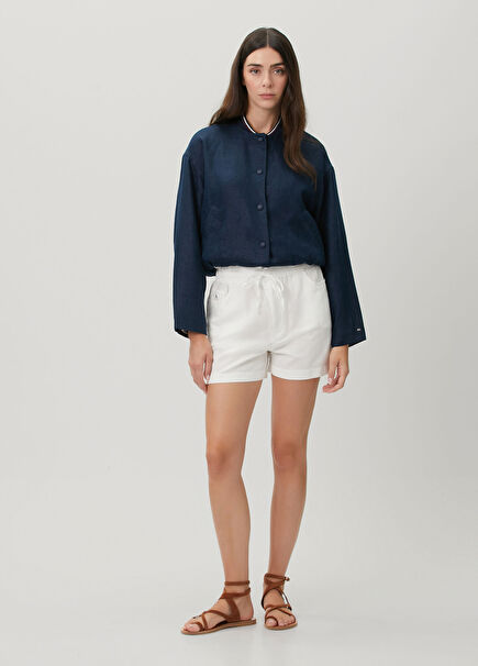 Essential White Linen Shorts