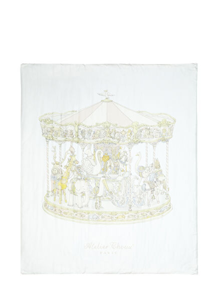 Pink Carousel Printed Double Sided Duvet