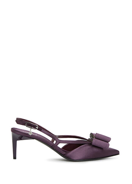 Purple Satin Heels