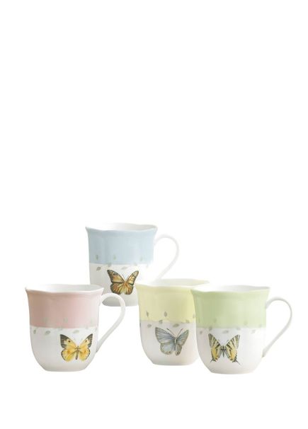 Butterfly Desenli 4'lü Kupa Seti