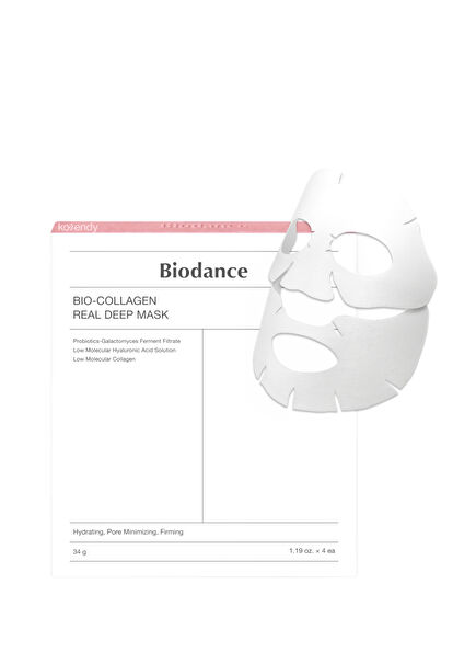 Real Deep Mask Bio-Collagen Gözenek Karşıtı ve Parlatıcı Kolajenli Şeffaflaşan 4'lü Maske 