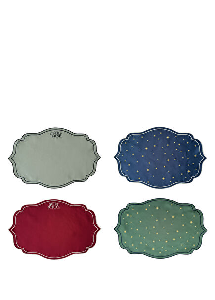 The Starlight Collection Colorful 4-Piece Placemat Set