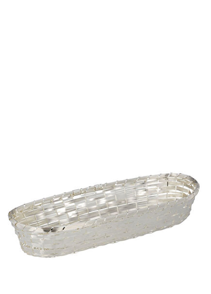 Silver Knitted Bread Basket