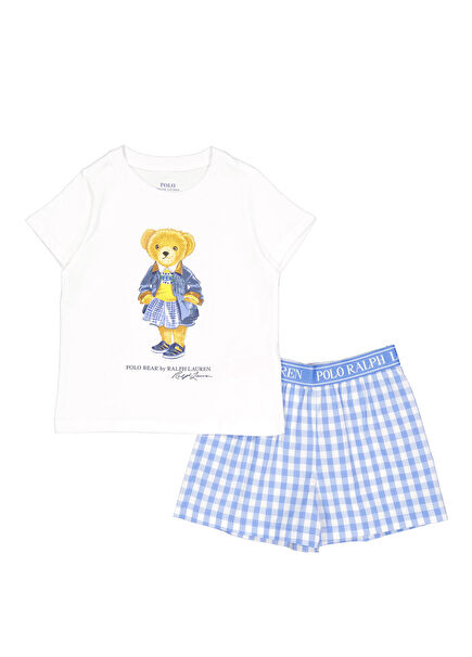 Mavi Kız Çocuk 2li Pijama Seti