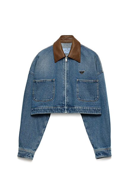 Blue Women's Short Denim Jacket