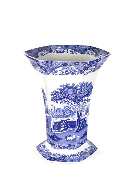 Mavi Beyaz Porselen Vazo