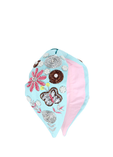 Vitale Dark Beaded Embroidered Women's Headband