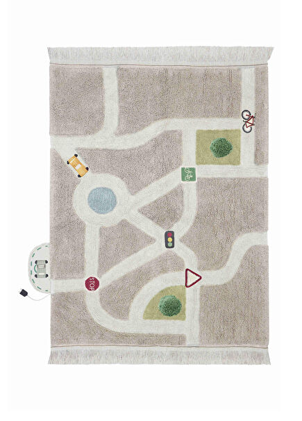 Eco City Oyuncaklı Pamuklu Çocuk Halısı 120 x 170 cm