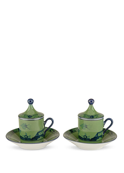 Oriente Italiano Malachite Set of 2 Coffee Cups
