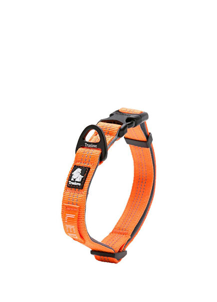 Turuncu Naylon Dokuma Duraflex Tokalı Köpek Boyun Tasması