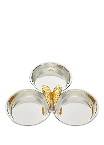 Jophiel Gümüş 3 Bölmeli Sunum Tabağı