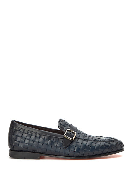 Carlos Navy Blue Men's Leather Loafer