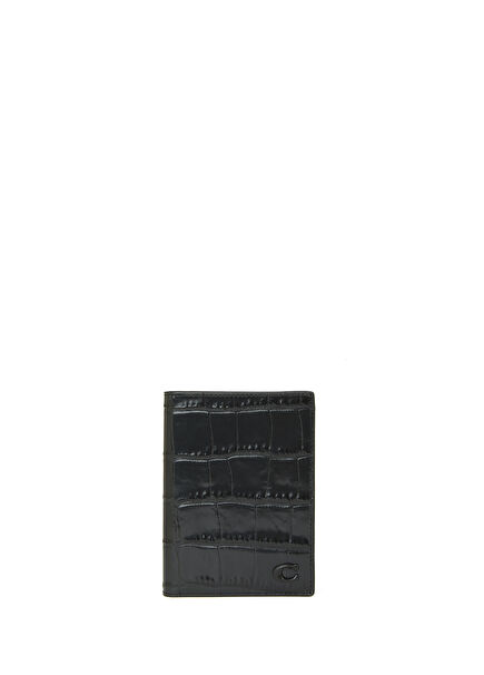 Black Men's Leather Passport Holder