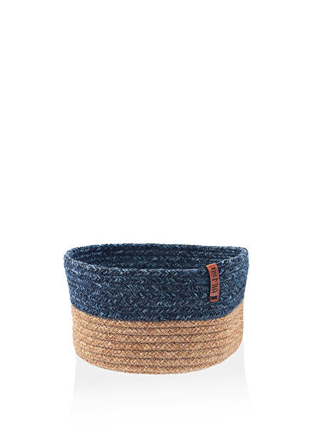 Jutte Bamboo Navy Jute Basket