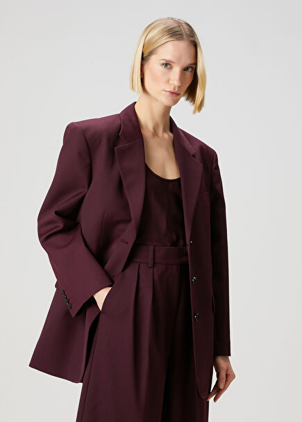 Sara Burgundy Blazer