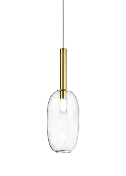 Alchimia Doğal Pirinç Cam Sarkıt Avize