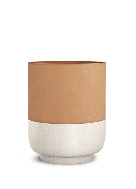 Kuva Beyaz Terracotta Seramik Saksı