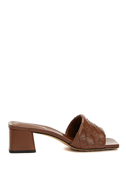 Parco Dark Brown Women's Leather Slippers