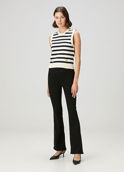 Jetset Flare Siyah Jean Pantolon