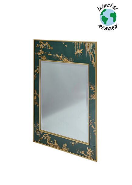 La Barge Chinoiserie Yeşil El Boyaması Ayna