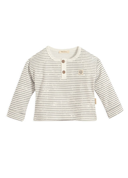 Little Driver Antrasit Çizgili Pamuklu Unisex Bebek Sweatshirt