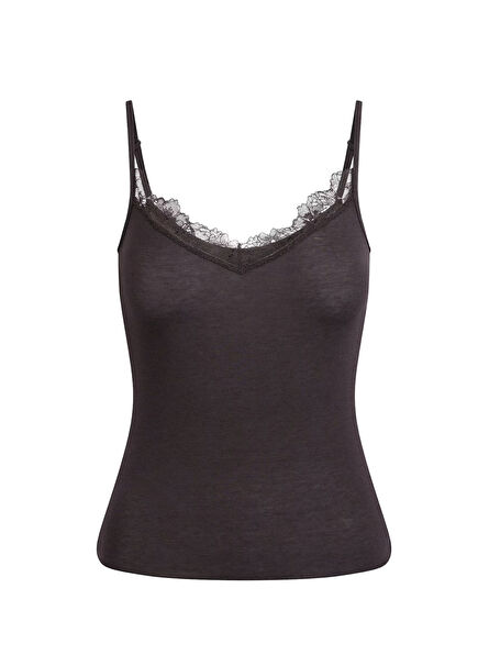 Lace Cami Koyu Bordo Atlet