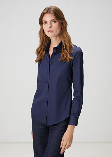 Slim Fit Non Iron Classic Navy Blue Shirt