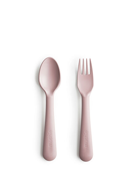 Blush Plastic Fork Spoon Set