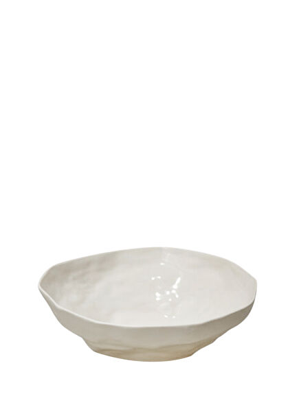 Beyaz Stoneware Kase 26 cm