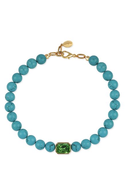 Bodrum Turquoise And Crystal Necklace