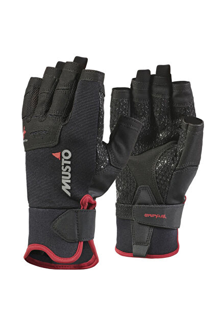 Performance Short Finger Black Sailing Gloves
