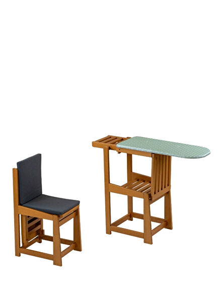 Sinfonia Ciliegio Wood Convertible Ironing Board and Chair