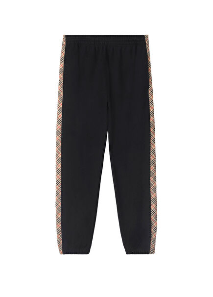Sid Check Trim Black Slim Fit Men's Sweatpants