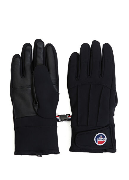 Siyah Kadın Deri Eldiven