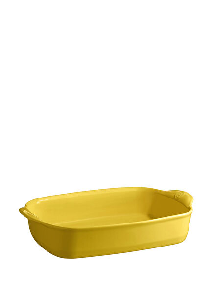Mat Sarı Seramik Dikdörtgen Fırın Kabı 36 cm
