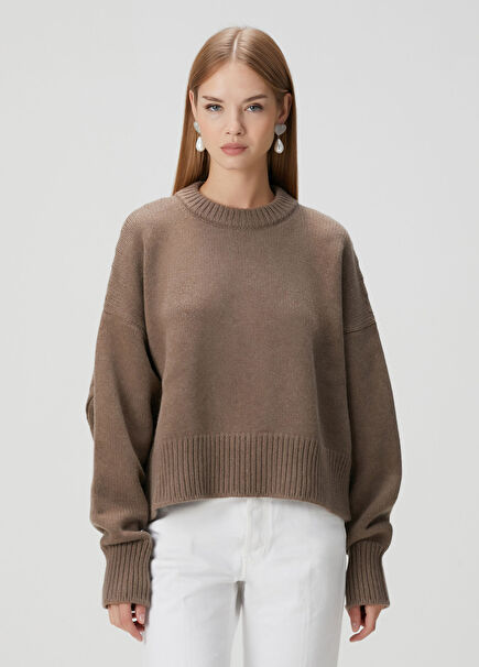 Avalanche Brown Wool Sweater