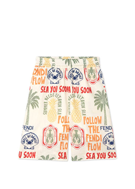 Multicolored Boys Linen Trousers
