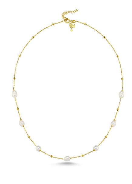 Pearl Ball 24K Gold Micron Plated Necklace