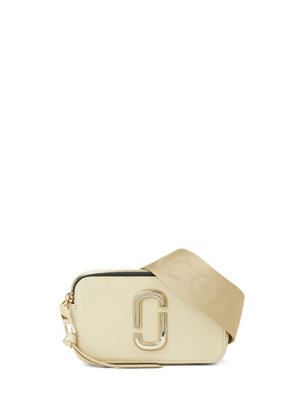 The Snapshot Beige Women's Leather Crossbody Bag