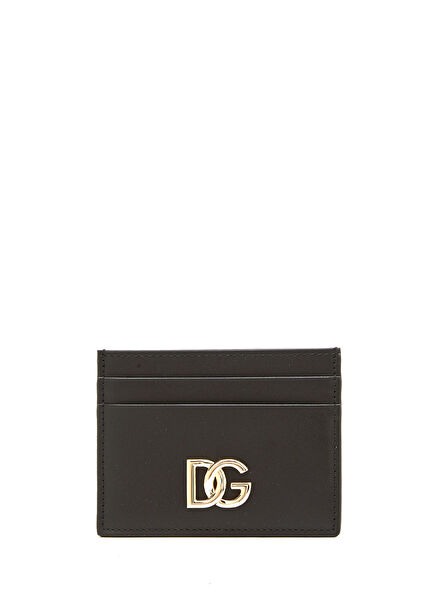 Siyah Logolu Kadın Deri Kartlık