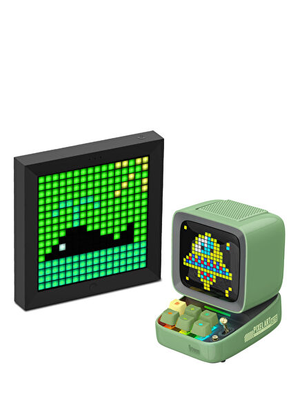 Ditoo Pro Yeşil Bluetooth Hoparlör ve Pixoo Led Ekran Seti