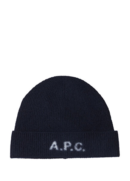 Navy Blue Men's Wool Beanie