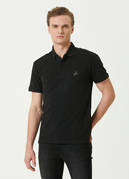 Slim Fit Siyah Polo Yaka T-shirt